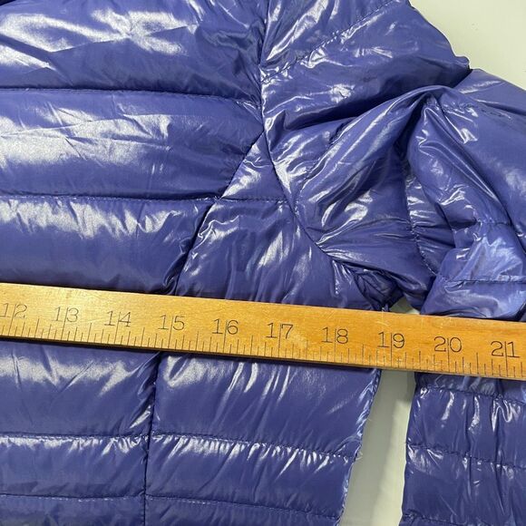 Halifax Traders Purple Down Quilted Packable Hooded Puffer Jacket Size Small - Picture 6 of 9